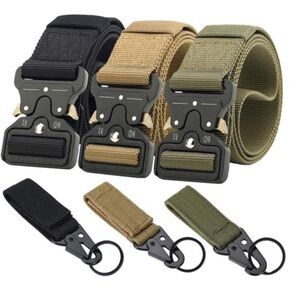 New 3-Pack Tactical Belt Military Heavy Duty Metal